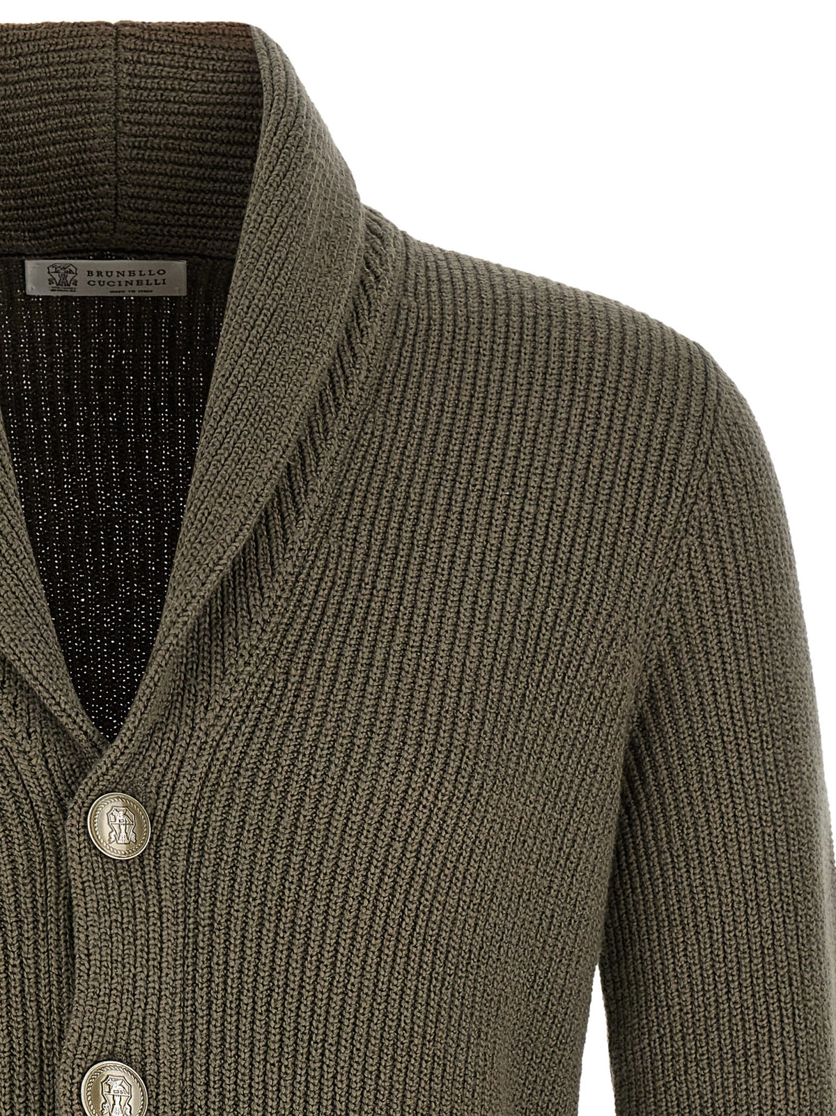 Bicolor Cotton Cardigan