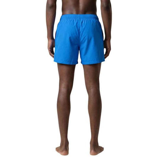 Blue Polyester Swim Shorts