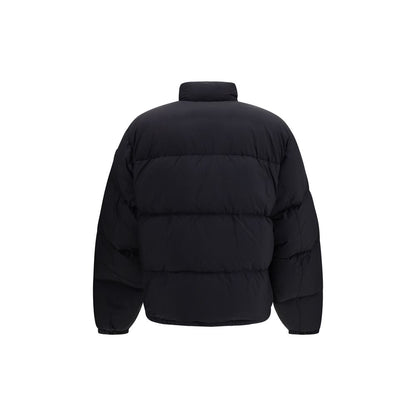 Black Polyester Full-Length Jacket