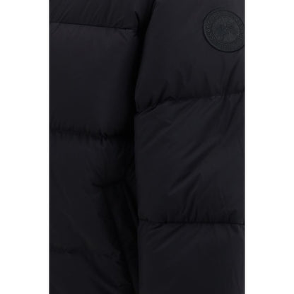 Black Polyester Full-Length Jacket
