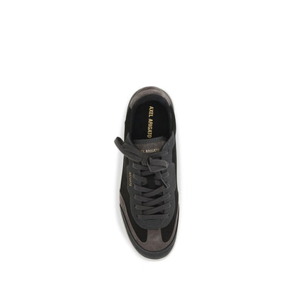 Black Nubuc Leather Athletic Sneakers