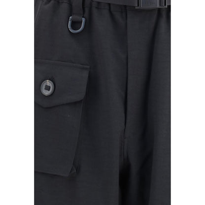 Black Polyester Athletic Pants