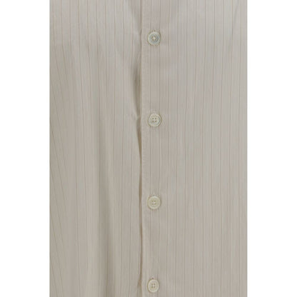 Beige Lyocell Pattern Shirt