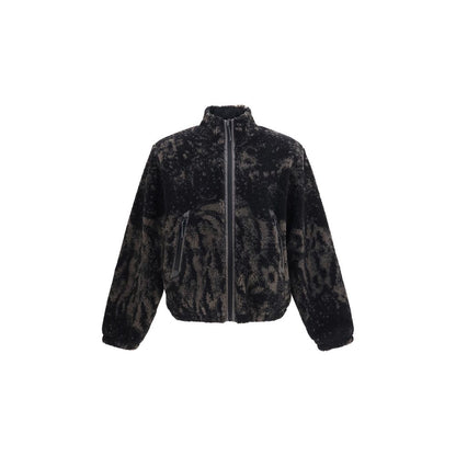 Brown Polyester Full-Length Jacket