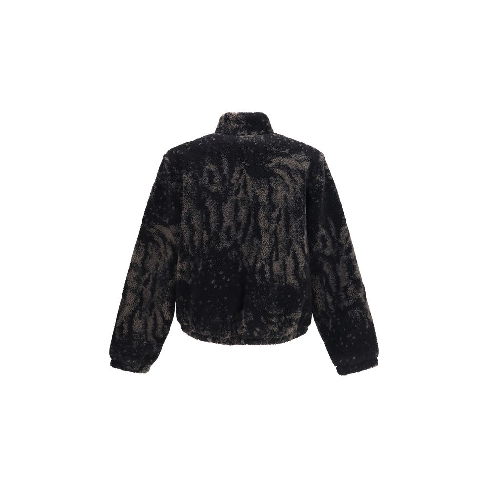 Brown Polyester Full-Length Jacket