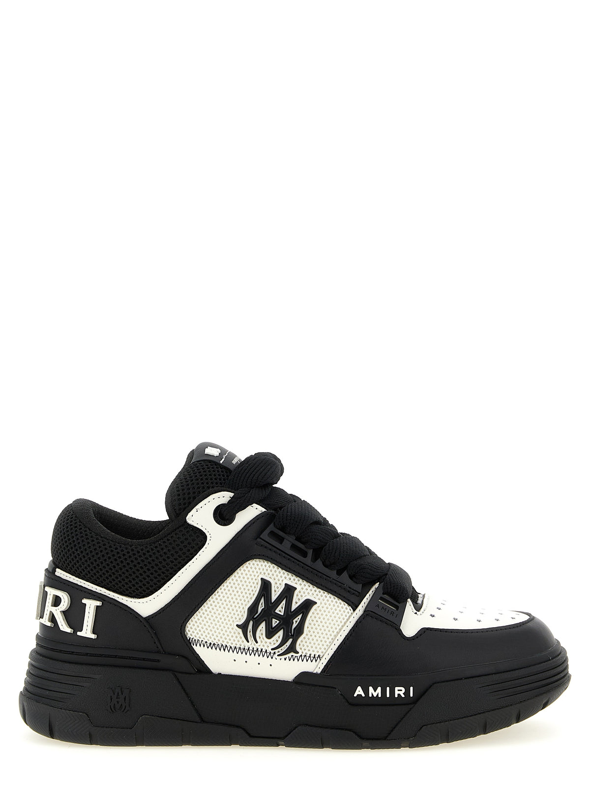 Bicolor Bovine Leather Athletic Sneakers