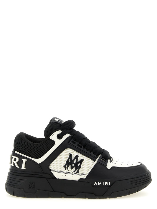 Bicolor Bovine Leather Athletic Sneakers