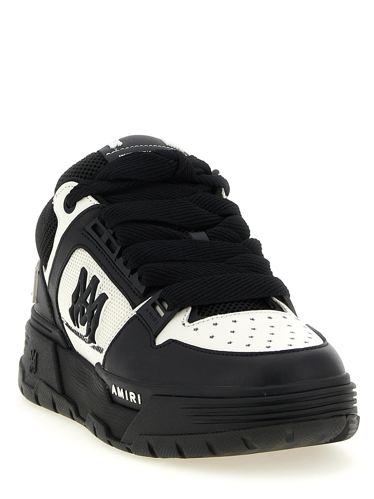 Bicolor Bovine Leather Athletic Sneakers