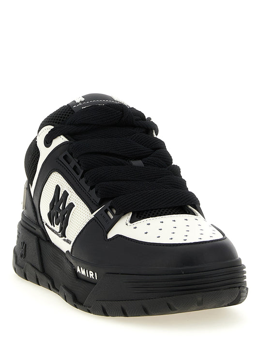 Bicolor Bovine Leather Athletic Sneakers