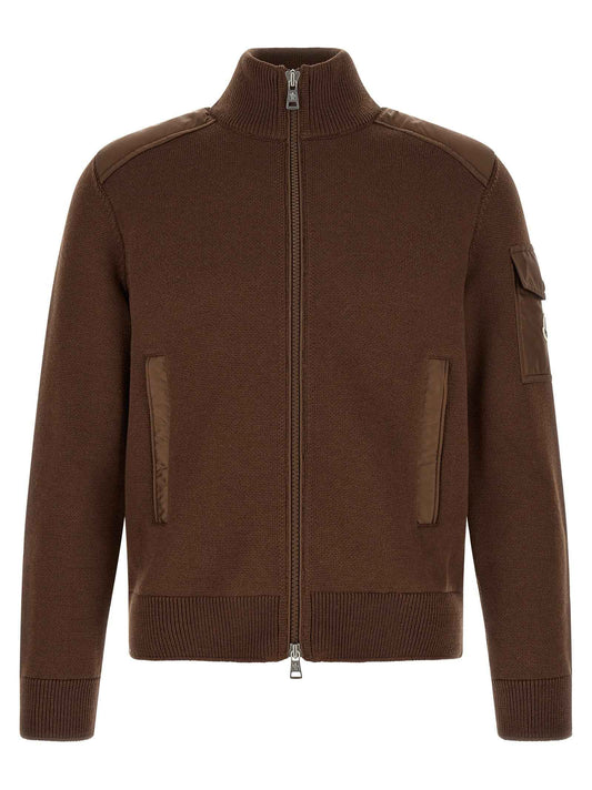 Brown Polyamide Cardigan