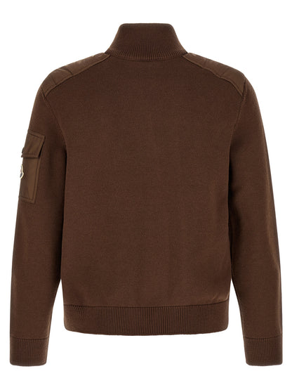Brown Polyamide Cardigan
