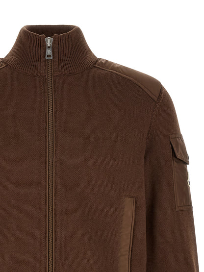 Brown Polyamide Cardigan