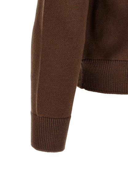 Brown Polyamide Cardigan