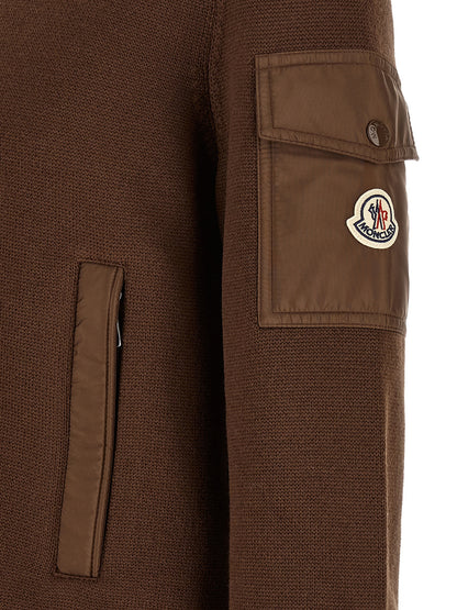Brown Polyamide Cardigan