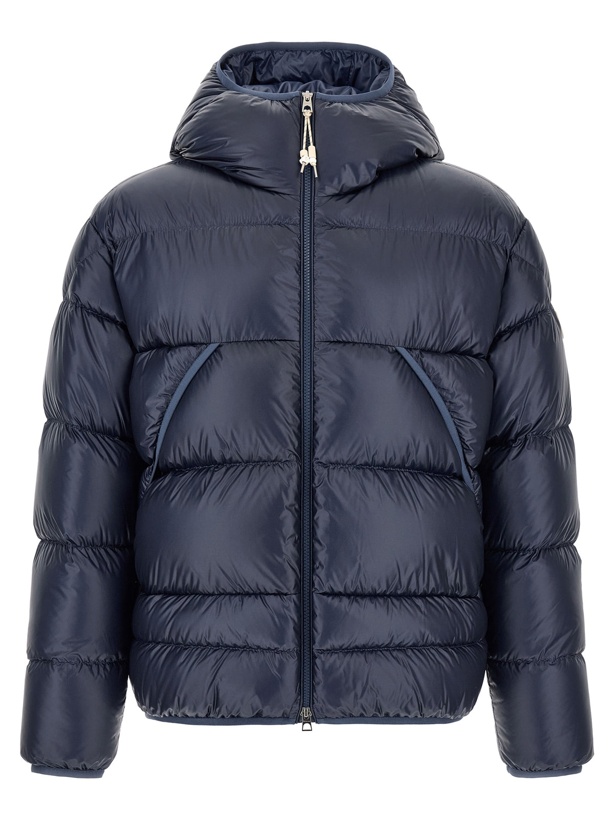 Blue Polyamide Full-Length Jacket