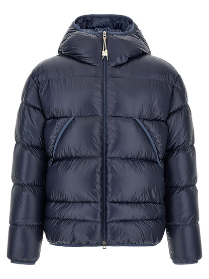 Blue Polyamide Full-Length Jacket