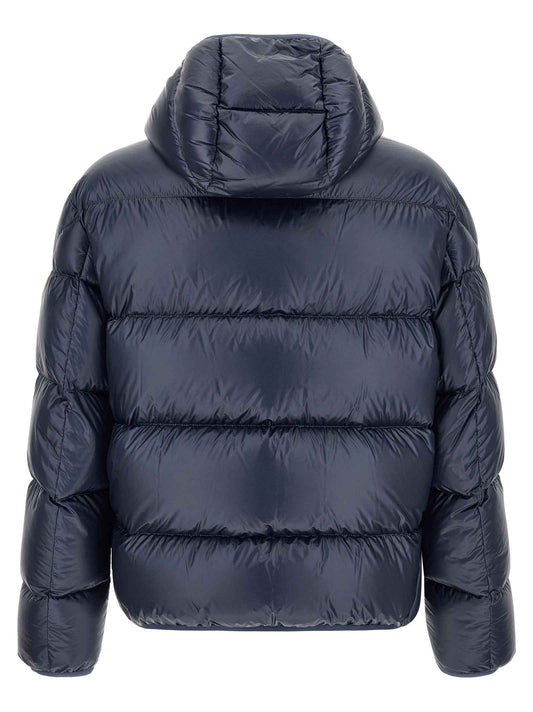 Blue Polyamide Full-Length Jacket
