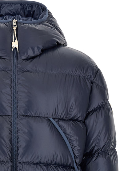 Blue Polyamide Full-Length Jacket