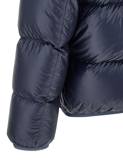 Blue Polyamide Full-Length Jacket