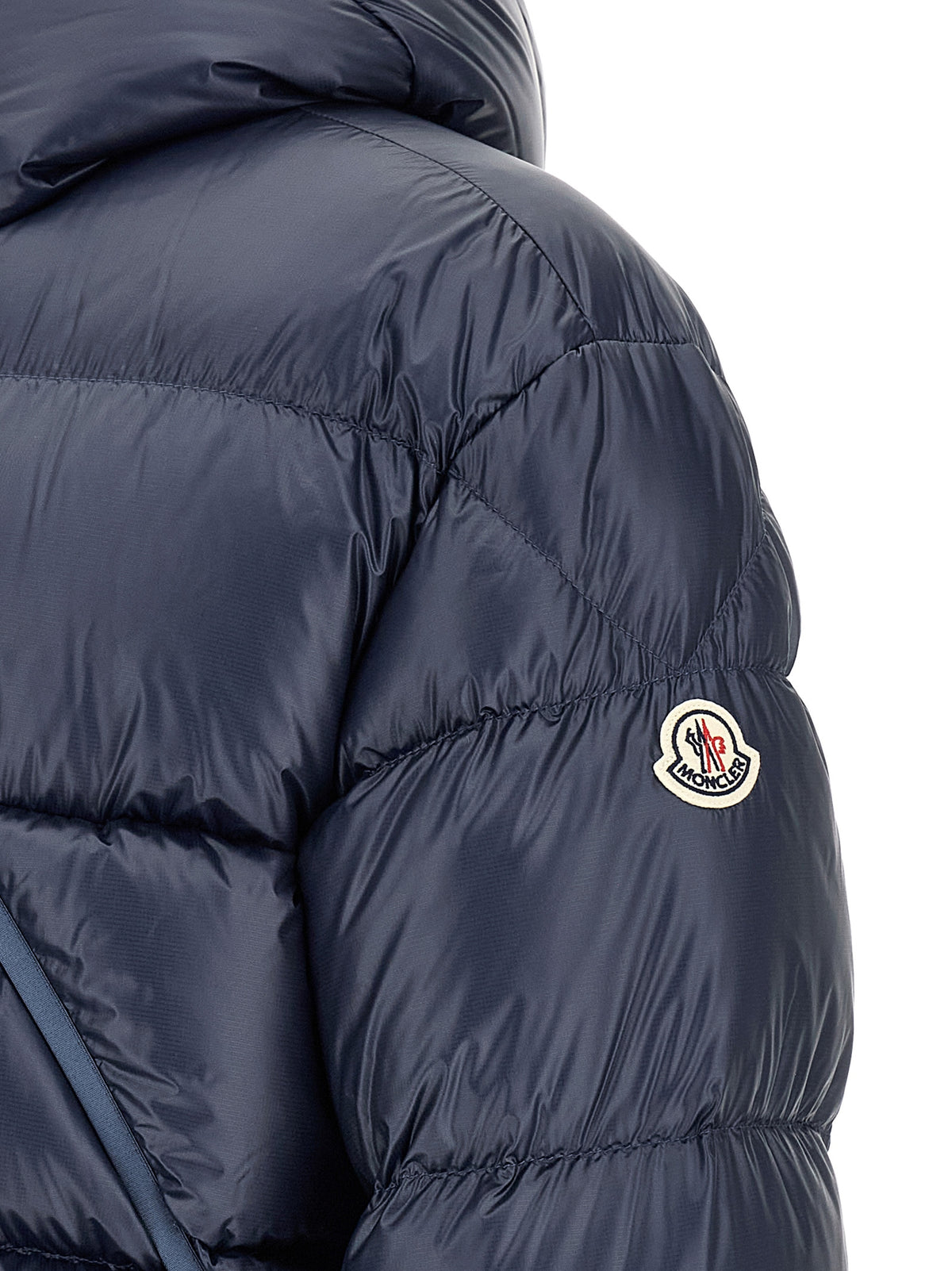Blue Polyamide Full-Length Jacket
