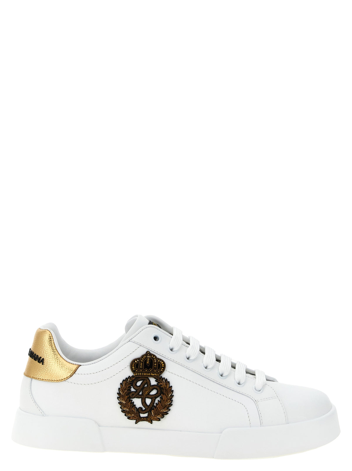 Gold Calfskin Low Top Sneakers