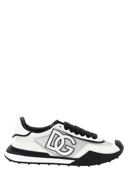 Bicolor Polyamide Athletic Sneakers