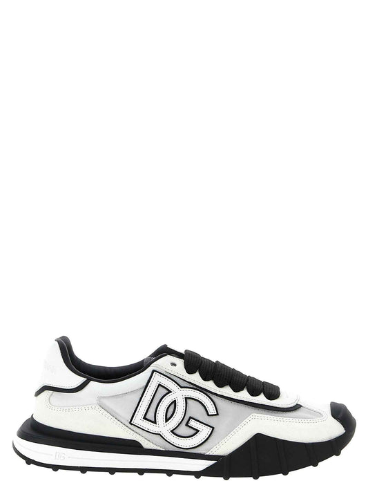 Bicolor Polyamide Athletic Sneakers