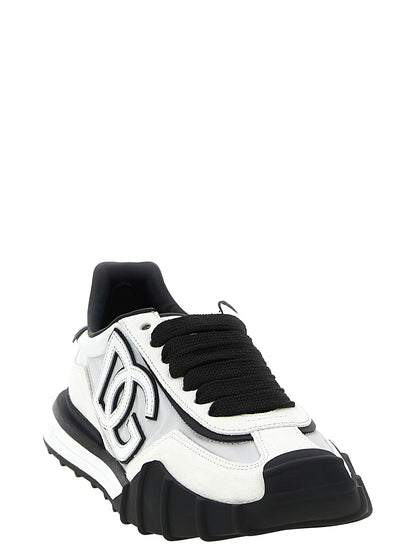 Bicolor Polyamide Athletic Sneakers