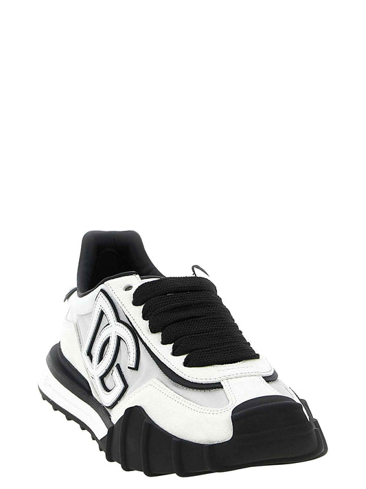 Bicolor Polyamide Athletic Sneakers