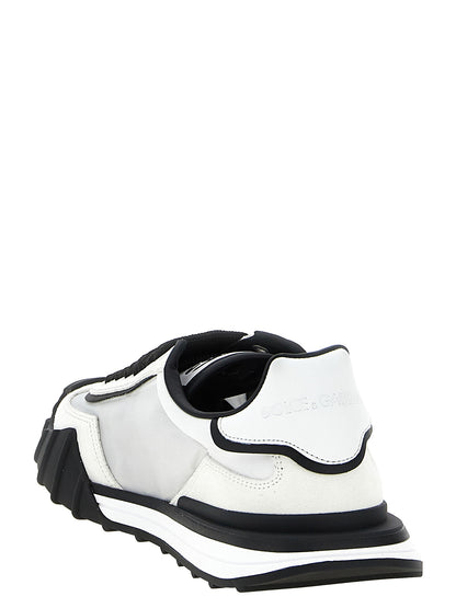 Bicolor Polyamide Athletic Sneakers
