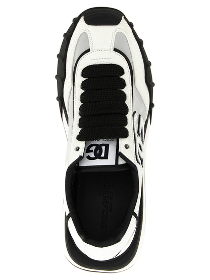 Bicolor Polyamide Athletic Sneakers