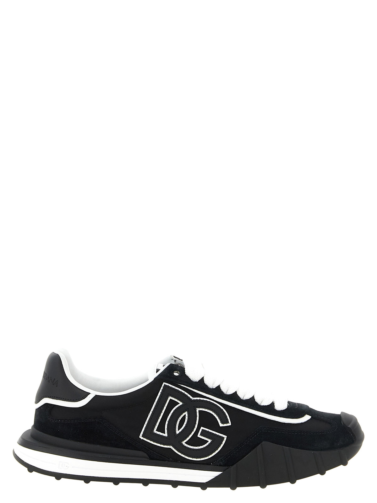 Black Polyamide Athletic Sneakers