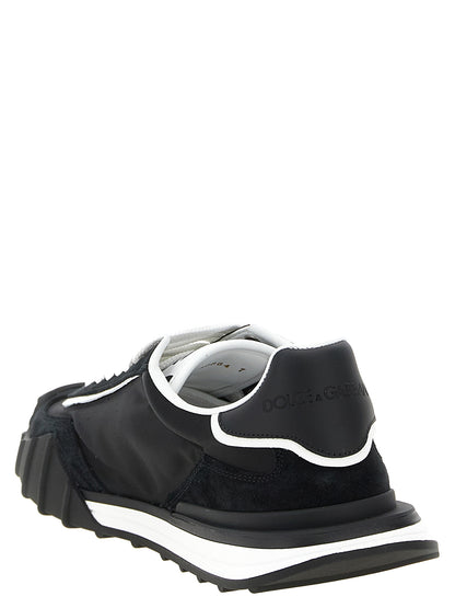 Black Polyamide Athletic Sneakers