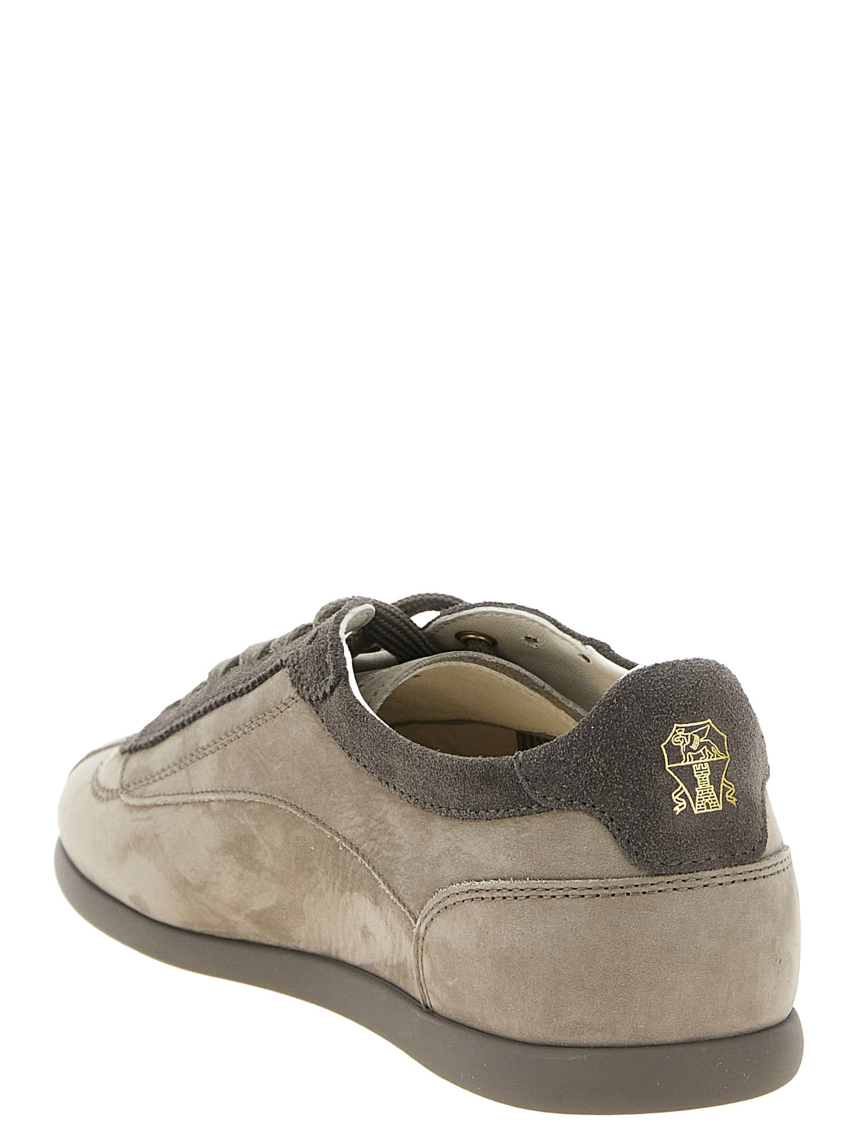 Gray Calfskin Low Top Sneakers