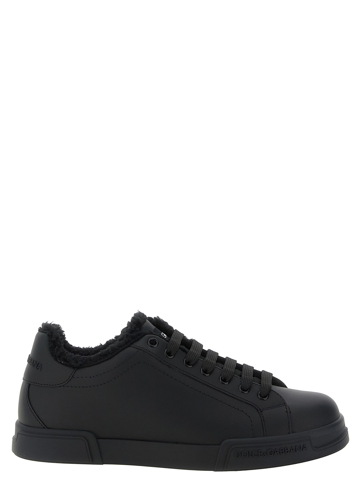 Black Calfskin Low Top Sneakers