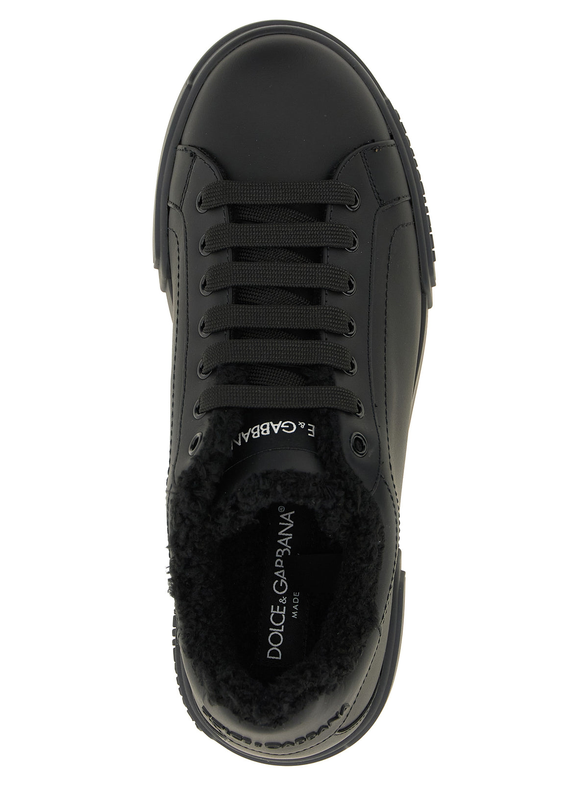 Black Calfskin Low Top Sneakers