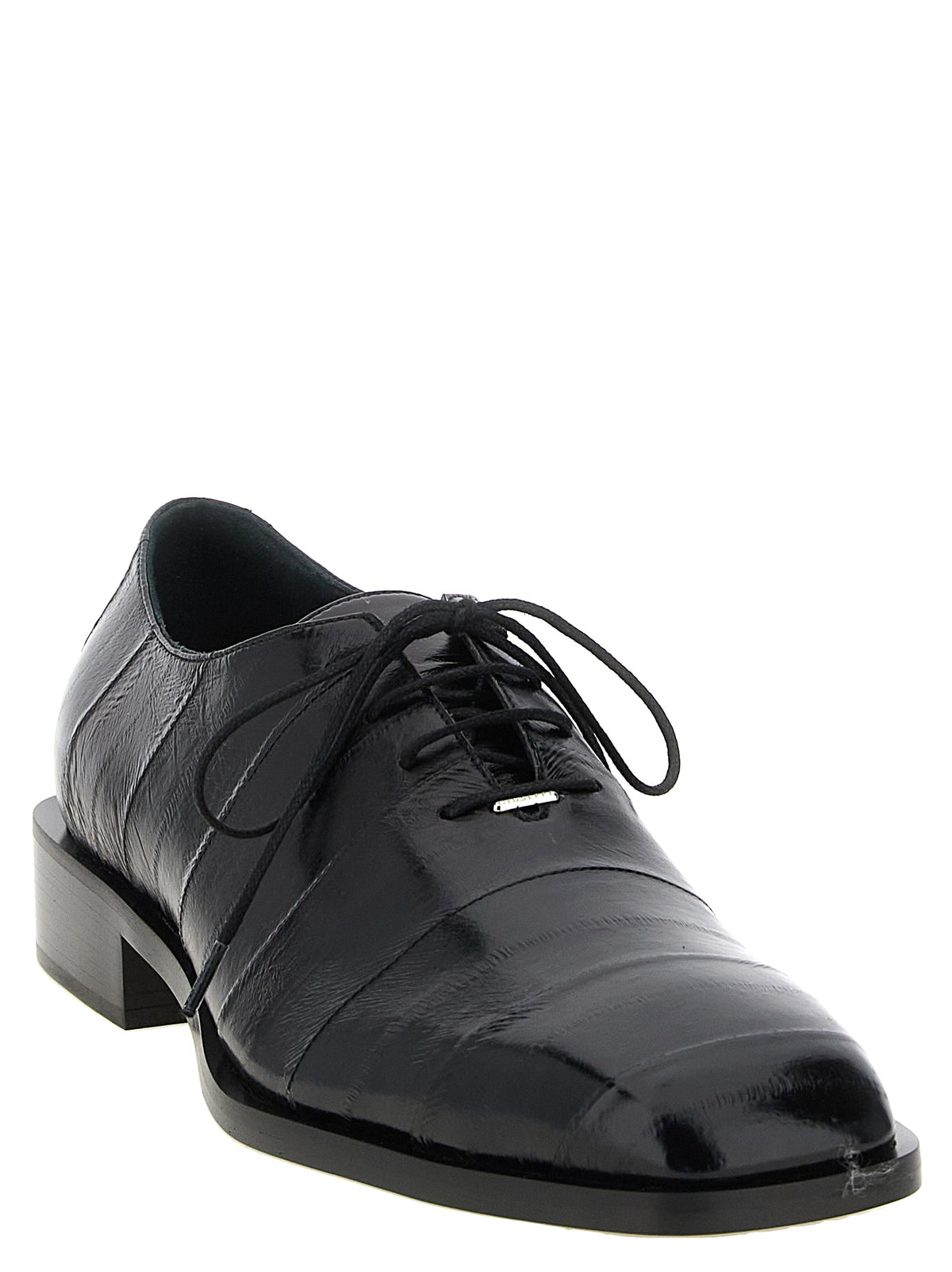 Black Leather Oxfords And Derbies