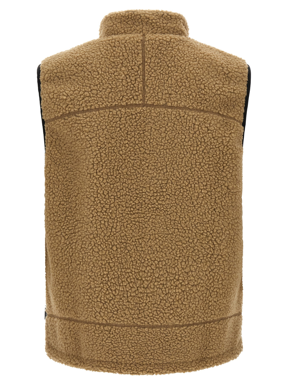 Beige Polyester Sleeveless Jacket