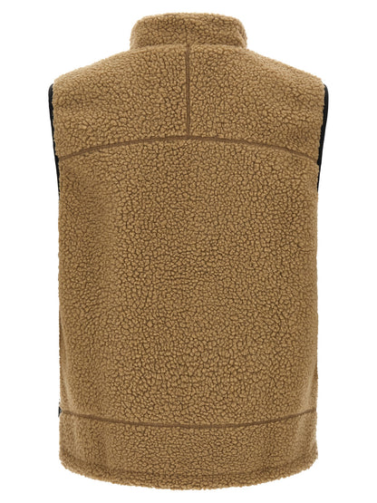 Beige Polyester Sleeveless Jacket