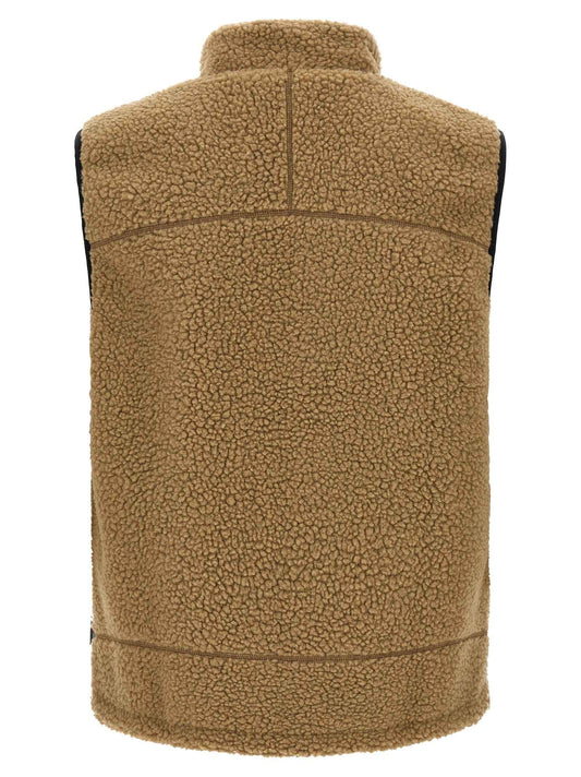 Beige Polyester Sleeveless Jacket