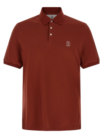 Red Cotton Polo Shirt