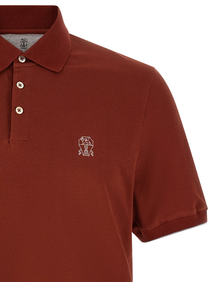 Red Cotton Polo Shirt