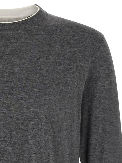 Gray Silk T-Shirt