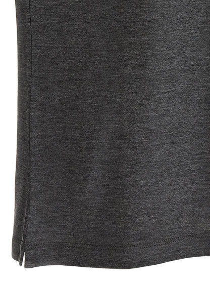 Gray Silk T-Shirt
