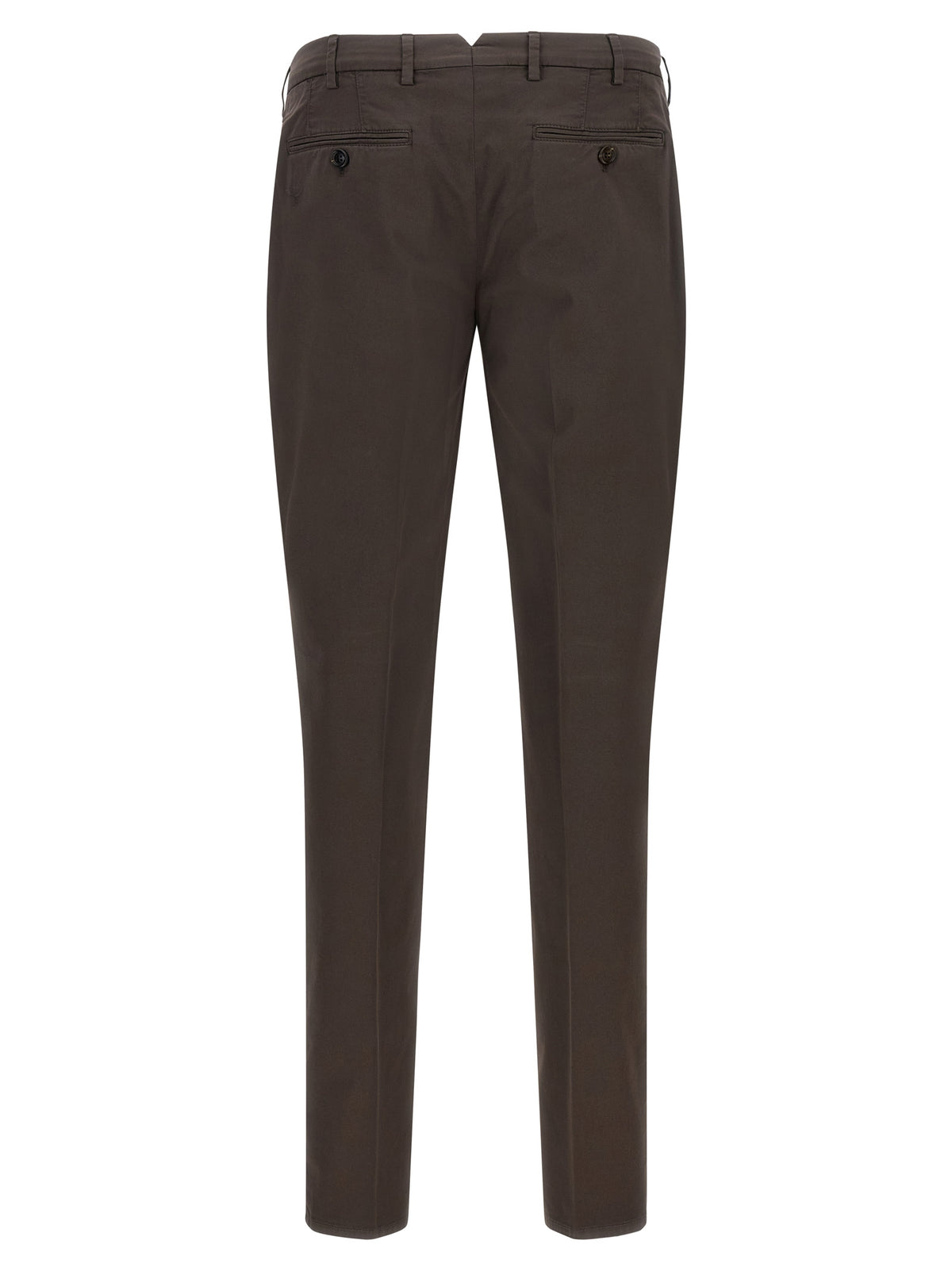Brown Cotton Casual Pants