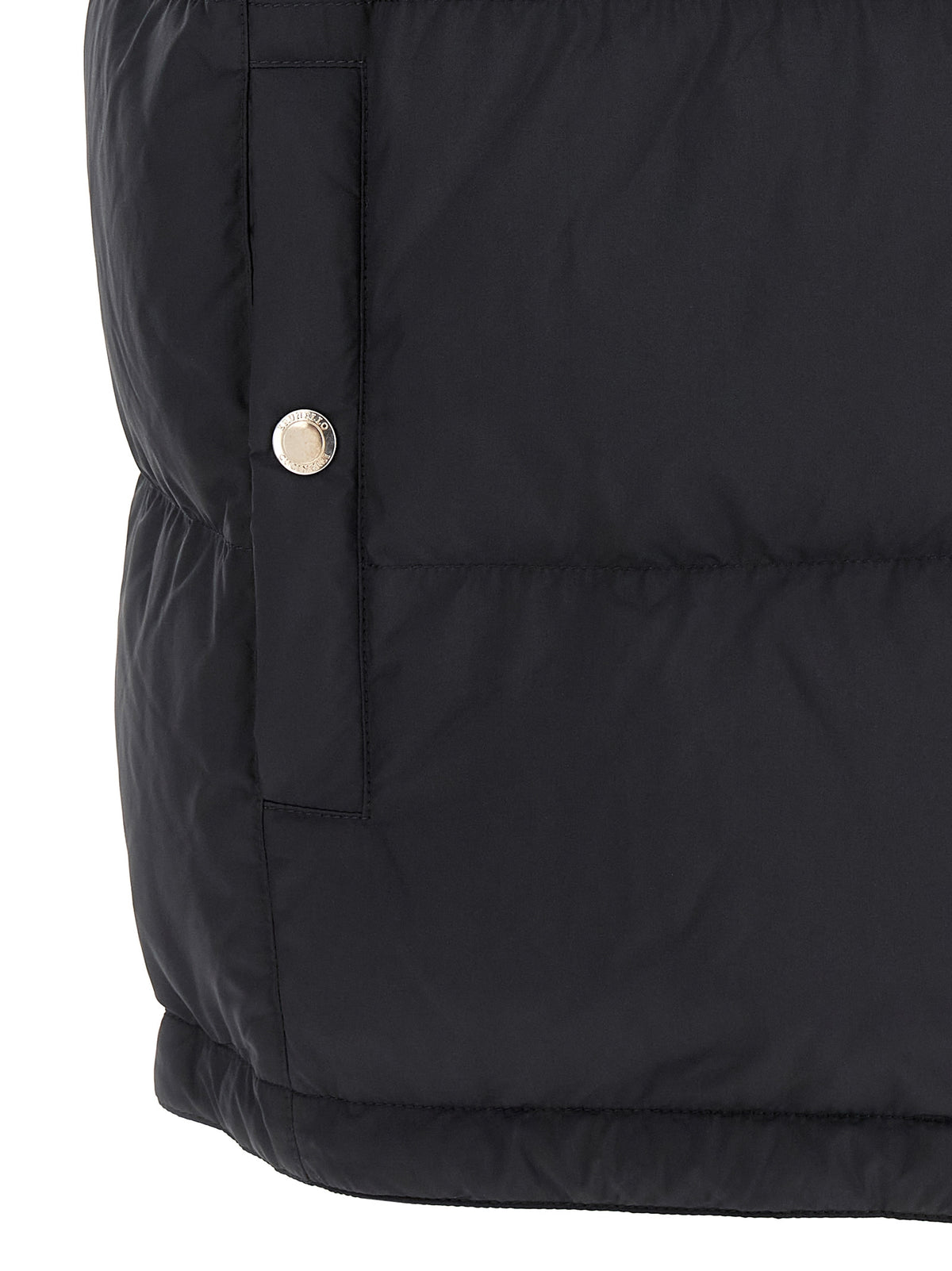 Blue Polyester Sleeveless Jacket