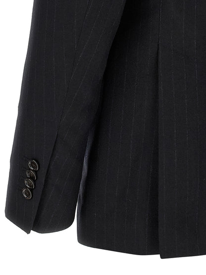 Blue Virgin Wool Two-Piece Suit