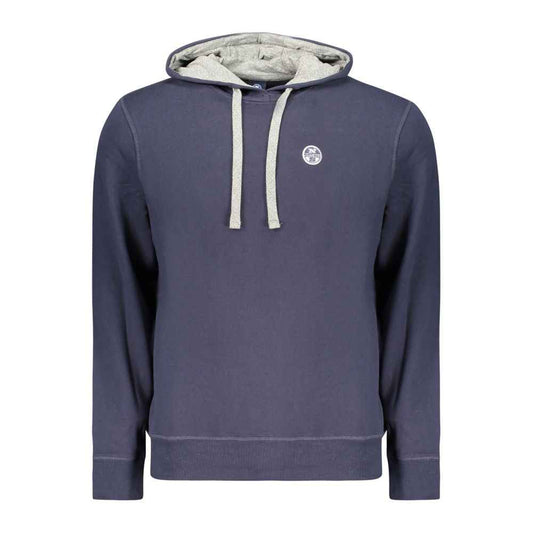 Blue Cotton Men's Hoodie