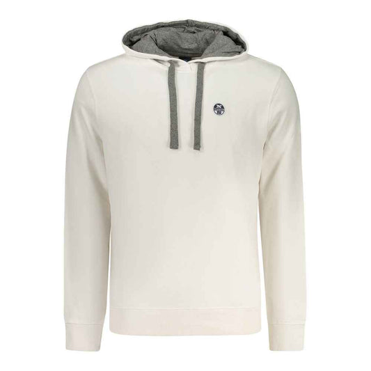 White Cotton Men's Hoodie