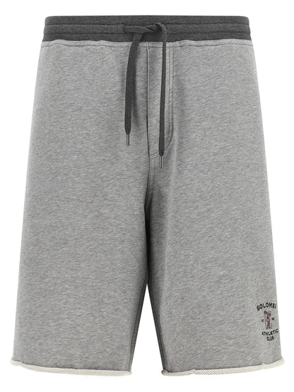 Gray Cotton Bermuda Shorts